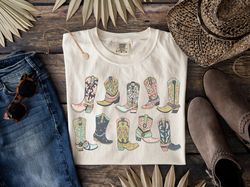 cowgirl boots shirt, country concert shirt, western graphic shirt, oversized graphic shirt, cute country shirt