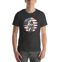 patriotic astronaut shirt, outer space shirt, usa american flag shirt, vintage space spaceman american shirt