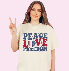 peace love freedom shirt, 4th of july shirt, america red blue shirt, patriotic shirt,s american parade shirt