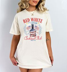 red white and boozy shirt, cocktail club shirt, 4th of july shirt, patriotic shirt, tequila lover shirt, drinking shirt