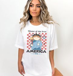 retro america shirt, home of the free america shirt, america 1776 shirt, freedom shirt, 4th of july shirt, patriotic shi