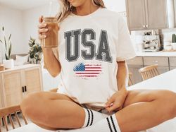 retro usa flag shirt, america 4th of july t-shirt, america shirt, stars and stripes shirt, american women shirt