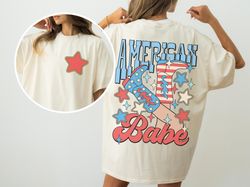western shirt, american babe, comfort colors, july 4th shirt, patriotic shirt, cowgirl shirt, america shirt