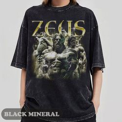 zeus vintage bootleg t-shirt, retro 90s zeus god t-shirt, washed oversized retro 2000s shirt, gym shirt