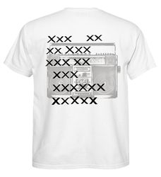 jtxpm, bass masters boombox, 100 percent cotton t-shirt, white, unisex