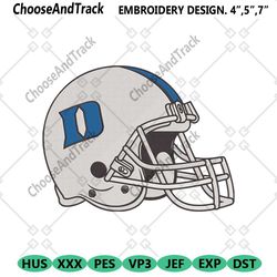 duke blue devils football helmet logo machine embroidery