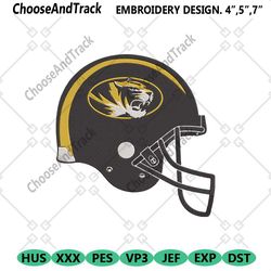 missouri tigers football helmet logo machine embroidery