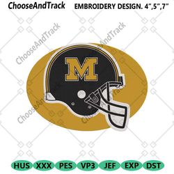 missouri tigers helmet logo embroidery design file