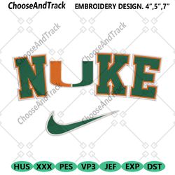 miami hurricanes nike logo embroidery design download file