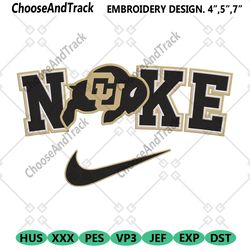 colorado buffaloes nike logo embroidery design download file