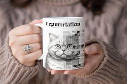 repurtation mug, karma is a cat mug, eras mug, taylor fan mug, swiftea mug, music lover mug, music fan mug, cat mug