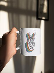 Positive Vibes Faith Peace Joy Unity 11 oz Ceramic Mug Gift Birthday Gift