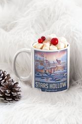 Stars Hollow Gilmore Girls Winter View White 11 oz Ceramic Mug Gift Birthday Gift