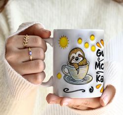 3d mug design with sloth 11oz 15oz