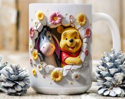 3d cartoon wrap winnie the pooh spring mug