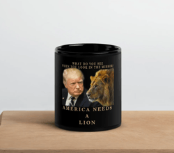 america needs a lion - trump mug