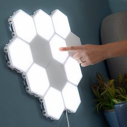 Hexagon Modular Touch Led Tile Lights (set Of 5)