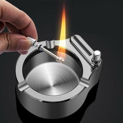 metal ashtray with lighter