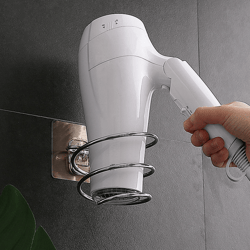 no drilling adhesive stainless steel hair dryer holder