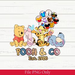 vintage pooh & co est 1926 png, disney pooh bear and friends png, winnie the pooh, disney pooh bear png, bear pooh png