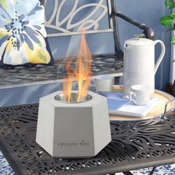 tabletop hexagon fire bowl mini fire pit