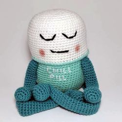 crochet chill pill yoga doll