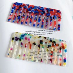 resin handmade rectangle comb