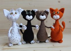 crochet pattern cat, digital file pdf, amigurumi animals