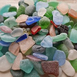 Sea Glass 11 Ounces Pink Lavender and Aqua Mix Sea Glass - Bulk Seaglass  Pieces for Beach Decor & Crafts