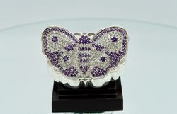 sterling silver butterfly pill box