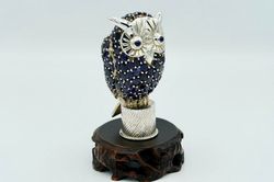 sterling silver owl figurine