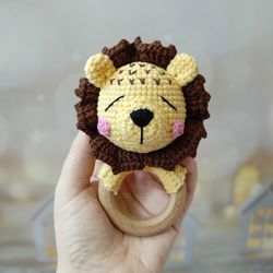 lion toy,rattle lion,baby rattle lion,Newborn gift,kids toys