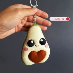 avocado gift , avocado valentine pattern , stuffed and plushies patterns , valentines day heart pattern , felt ornaments