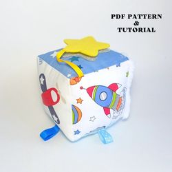 pdf sewing pattern activity cube soft baby block digital download