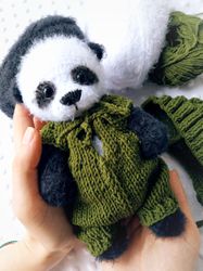 Handmade Panda teddy bear/ Crochet bear/bear panda/ cute toy panda/ beautiful teddy panda/ handmade toys