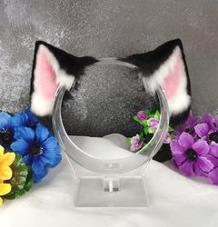 black kitten ears headband neko ears cosplay