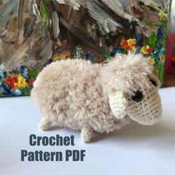 crochet pattern sheep. pdf file. 4cm/1.5inch