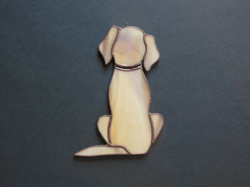 dog retriever labrador. art stained glass window hanging suncatcher, gift for animal lover, pet loss memorial  outdoor