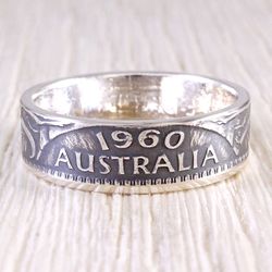 silver coin ring (australia) florin