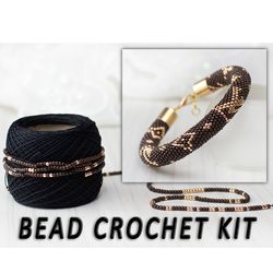 jewelry making kit anchor bracelet, bead crochet kit, adult