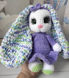 bunny plush toy, crochet bunny, rabbit handmade