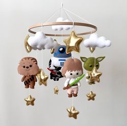 star wars baby mobile nursery decor crib mobile