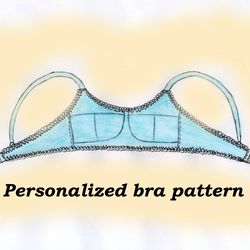 girl bra pattern, teen bra pattern, custom bra pattern, elizabeth, first bra pattern, soft cup bra pattern