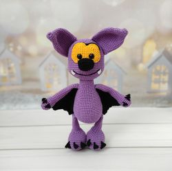 Bat Toy,plush Bat,soft Bat,crochet Bat,halloween Toy,plush Toy, Crochet Toy,halloween Gift,gift For Children