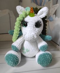 Plush Toy, Crochet Unicorn Toy, Amigurumi Unicorn