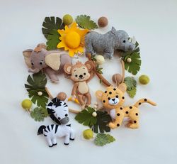 safari mobile, jungle mobile, elephant mobile, jungle animal, safari baby shower