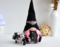 gnome-biker girl. modern farmhouse decor