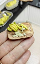 realistic 1 12 scale bananas, mini fruit, dollhouse, miniature, restaurant games, miniature, dollhouse miniature