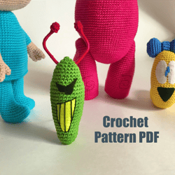 crochet pattern angry alien. pdf file for download