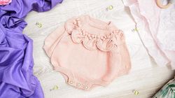 knitting pattern: baby onesie "curly girly" / baby romper / baby jumper / baby dress / 5 sizes